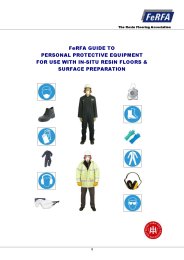 Guide to personal protective equipment for use with in-situ resin floors and surface preparation