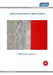 Chemical resistance of resin flooring