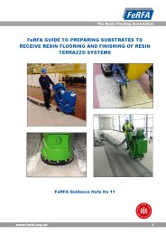 Guide to preparing substrates to receive resin flooring and finishing of resin terrazzo systems