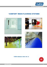 'Comfort' resin flooring systems
