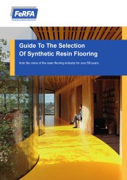 Guide to the selection of synthetic resin flooring