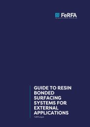 Guide to resin bonded surfacing systems for external applications