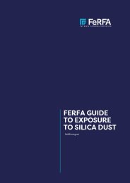FeRFA guide to exposure to silica dust