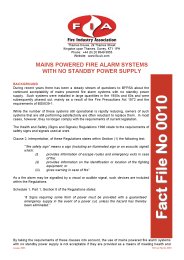 Mains powered fire alarm systems with no standby power supply