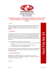 FIA information paper on the 2008 edition of BS 5839-8 - Code of practice for the design, installation, commissioning and maintenance of voice alarm systems
