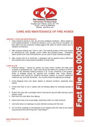 Care and maintenance of fire hoses