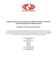 Guidance on the pressure relief and post discharge venting of enclosures protected by gaseous fire fighting systems - FIA guidance for the fire protection industry. Issue 2