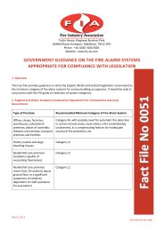 Government guidance on the fire alarm systems appropriate for compliance with legislation