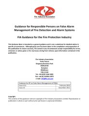 Guidance for responsible persons on false alarm management of fire detection and alarm systems