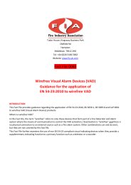 Wirefree visual alarm devices (VAD) - Guidance for the application of EN 54-23:2010 to wirefree VAD