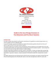 Guide to the use of surge arrestors in fire detection and fire alarm systems
