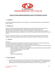 Control of ozone depleting substances used in fire protection in the EU