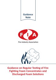 Guidance on regular testing of fire fighting foam concentrates and discharged foam solutions