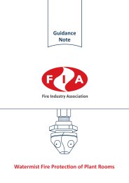 Watermist fire protection of plant rooms