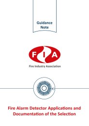 Fire alarm detector applications and documentation of the selection