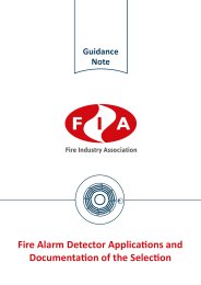 Fire alarm detector applications and documentation of the selection