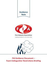 Guidance document - foam extinguisher restrictions briefing