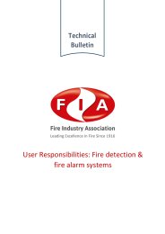 Technical Bulletin: User responsibilities: Fire detection and fire alarm systems