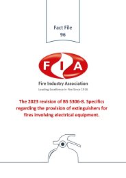 2023 revision of BS 5306-8. Specifics regarding the provision of extinguishers for fires involving electrical equipment