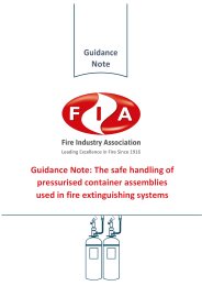 Safe handling of pressurised container assemblies used in fire extinguishing systems