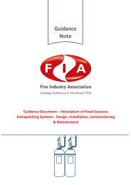 Guidance document - Attestation of fixed gaseous extinguishing systems - design, installation, commissioning and maintenance