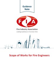 Scope of works for Fire Engineers