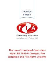 Technical Bulletin Use of low-level controllers within BS 5839-6 Domestic fire detection and fire alarm systems. Version 1.