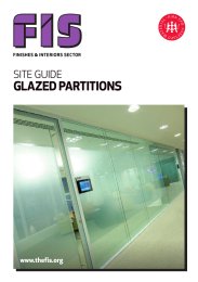 Site guide glazed partitions
