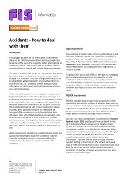 Accidents - how to deal with them