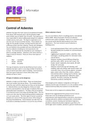 Control of asbestos