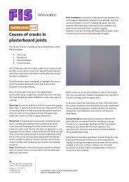 Causes of cracks in plasterboard joints