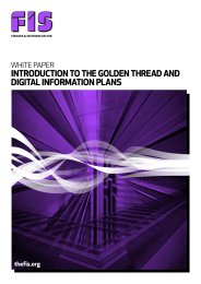 White paper. Introduction to the golden thread and digital information plans