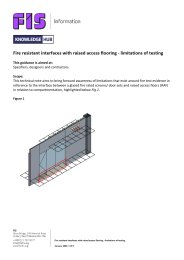 Fire resistant interfaces with raised access flooring - limitations of testing