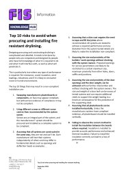 Top 10 risks to avoid when procuring and installing fire resistant drylining