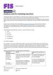 Guidance note for marketing executives