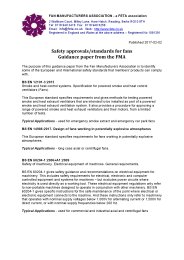 Guidance document - Safety approvals/standards for fans