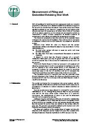 Measurement of piling and embedded retaining wall work