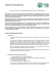 Calculation of track bearing pressures for platform design