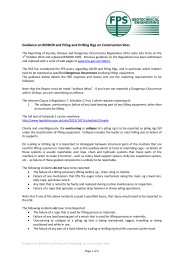 Guidance on RIDDOR and piling and drilling rigs on construction sites