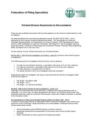 Published minimum requirements for site investigation