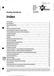 Roofing handbook index - The Construction Information Service