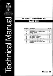 Door closing devices - Part 1