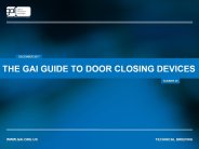 GAI guide to door closing devices