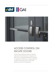 Access control on escape doors