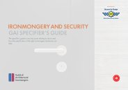 Ironmongery and security - GAI specifier's guide