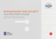 Ironmongery and security - GAI specifier's guide