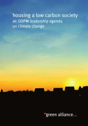 Housing a low carbon society - an ODPM leadership agenda on climate change