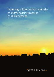 Housing a low carbon society - an ODPM leadership agenda on climate change