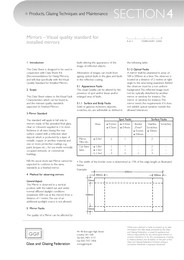 Mirrors - visual quality standard for installed mirrors