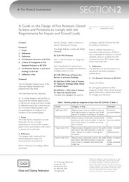 Guide to the design of fire resistant glazed screens and partitions to comply with the requirements for impact and crowd loads